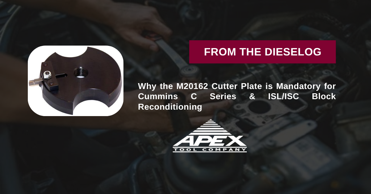 M20162 Counterbore Shim Cutter Plate for Cummins C8.3 C8.9 ISL ISC 3823567 PT-2210-5A Main Layout